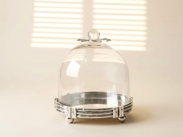 TRAY W GLASS COVER L